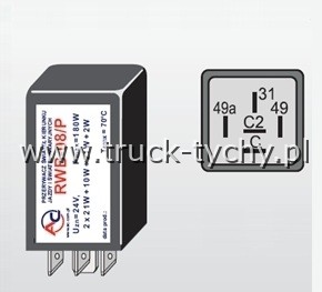 Przerywacz kierunkowskazw 24V  RWB-08P/24