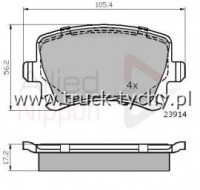 KLOCKI HAMULCOWE TY AUDI, SEAT, SKODA, VW