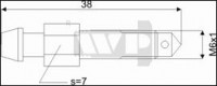 Odpowietrznik  M6 x 1  L= 38 mm,  AUDI,SUBARU,VW
