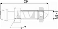 Odpowietrznik L= 29  M6x1  s=7 AUDI,BMW,VW