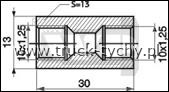 Zcze m10x1,25 - m10x1,25mm przewodu hamulva