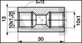 Zcze m10x1,25 - m10x1,00mm przewodu hamulca