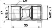 Zcze m12x1/12x1mm s14 przewodu hamulcowego 