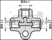 Trjnik przewodu hamulca 3 x M10x1 mm, 