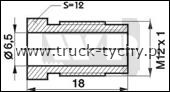 Nakrtka M12x1mm przewodu hamulcowego 