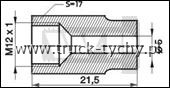 Nakrtka m12x1mm d-5mm przewodu hamulcowego 