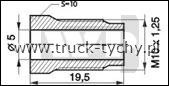 Nakrtka przewodu hamulcowego D=5 M10x1,25 s=10