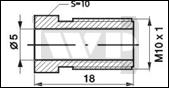 Nakrtka m10x1mm d-5 przewodu hamulcowego 