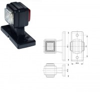 Lampa obrysowa DIODA prosta krtka 12/24V prawa