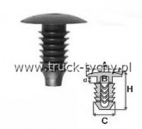 Spinka tapicerki 6 mm AUDI,VW,SEAT (czarna)