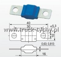 Bezpiecznik przewodowy 32V  50A  midival