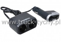 Rozgaziacz 12/24V 2wyjcia + USB