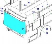 Szyba przednia Karosa 900