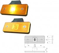 Lampa obrysowa DIODA pomaraczowa 12/24V zacisk