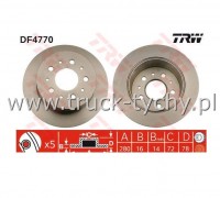 TARCZA HAMULCOWA TY FIAT DUCATO/PEUGOT 280mm/ 72