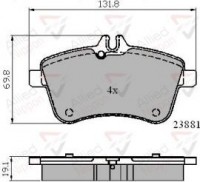 KLOCKI HAMULCOWE PRZD MERCEDES A200 169 2004>