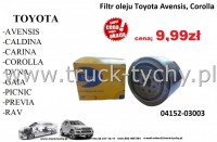 Filtr oleju Toyota Avensis, Corolla   04152-03003