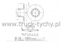 TARCZA HAMULCOWA PRZD DAF 45.130/150/160/180/210