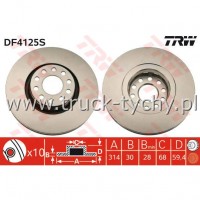 TARCZA HAMULCOWA PRZD AUDI 100, A6, A8 