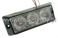 Lampa byskowa 12/24V 118x46x24mm3led niebieska