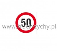 Naklejka ograniczenie prdkoci  50 km/h 100 mm