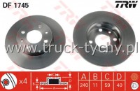 TARCZA HAMULCOWA PRZD/TY FIAT, ALFA, LANCIA