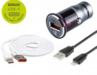 ADOWARKA USB 2,1A Z JONIZATOREM POWIETRZA 12/24V