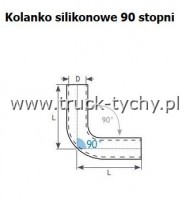 Kolanko silikonowe d-30 L-250x250 90 stopni