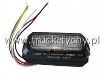 Lampa byskowa 12/24V 3led pomaraczowy
