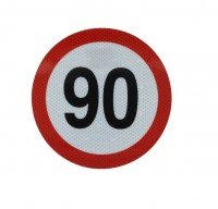 Naklejka ograniczenie prdkoci  90 km/h 200 mm