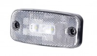 Lampa obrysowa 12/24V led biaa