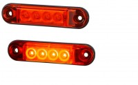Lampa obrysowa 12/24V led slim czerwona