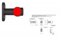 Lampa obrysowa 12/24V led prawa potrjna
