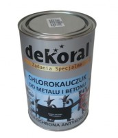 CHLOROKAUCZUK DO METALU I BETONU CZARNY 0,9L