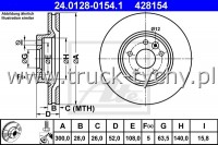 TARCZA HAMULCOWA PRZD FORD S-MAX, GALAXY 06-2015