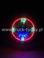 Wentylator samochodowy usb z zegarem i temperatur