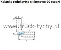 Kolanko silikonowe redukcyjne d-28/16 L-150x150 