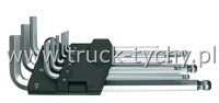 Klucze imbusowe 9szt 125mm