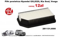 Filtr powietrza Hyundai I20,IX20, Kia Soul, Venga 