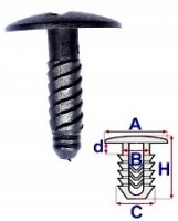 Spinka wkrt atrapy, chodnicy VW d=5mm 