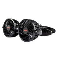 Wentylator samochodowy 12V podwjny z klipsem 4