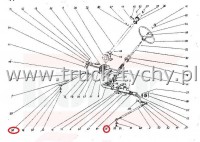 Kocwka drka kierowniczego Zetor 4011 lewa 