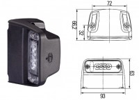 Lampa tablicy rejestracyjnej led  hella