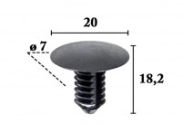 Spinka tapicerki d=7mm Audi Seat Skoda VW