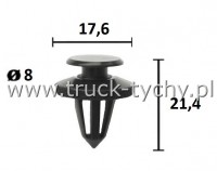 Spinka tapicerki d=8mm Alfa Romeo Fiat