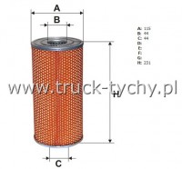 Filtr oleju Tatra 815, Man 12T-26T 