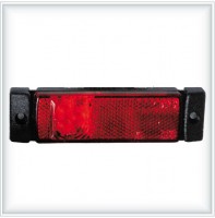 Lampa obrysowa 12/24V led czerwona Horpol