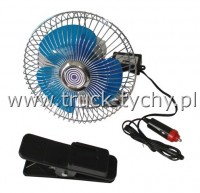 Wentylator samlochodowy 12V chrom 