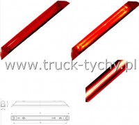 Lampa obrysowa 12/24V led duga czerwona