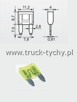 Bezpiecznik pytkowy mini 3A
